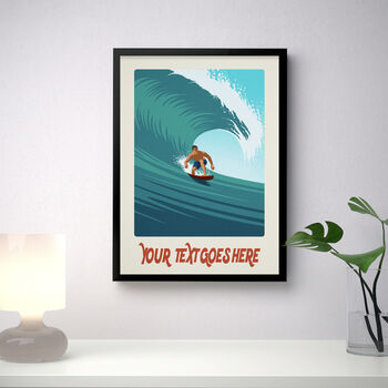Personalised Male Surfer Poster, 3 of 6