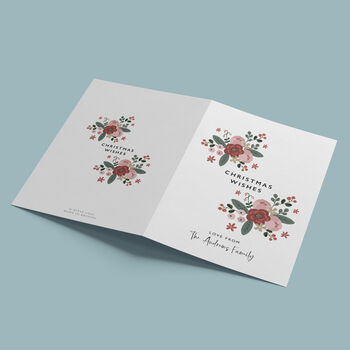 Personalised Christmas Bouquet Family Card Pack, 3 of 4