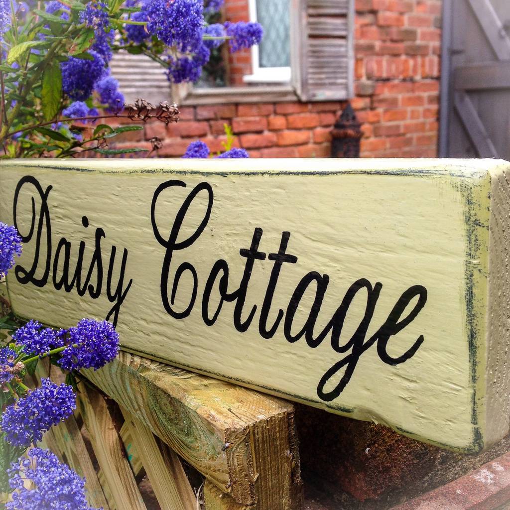 personalised cottage style house sign by potting shed designs ...