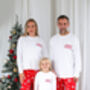 Family Christmas 'Believes' Personalised Pyjamas Available In Red And Green, thumbnail 1 of 12