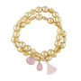 Goa Gold Plated Nuggets Bracelet Set With Gemstone, thumbnail 5 of 7