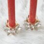 Star Glass Candleholder With Gold Trim, thumbnail 3 of 6