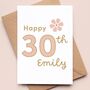 Personalised Daisy Birthday Card 16th, 18th, 21st, 30th, Daughter, Sister, Friend, Niece, Granddaughter, Flower, thumbnail 4 of 5