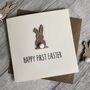 Personalised Happy First Easter Painted Rabbit Card, thumbnail 2 of 4