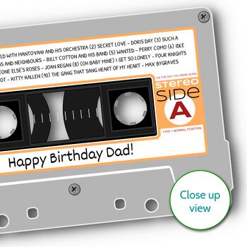 70th Birthday Print Songs On The Day You Were Born, 6 of 10