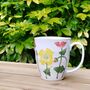 Japan Made Ceramic Mug With Floral Motif, thumbnail 3 of 7