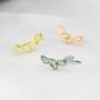 Opal Marquise Crawler Earrings In Sterling Silver, thumbnail 3 of 12