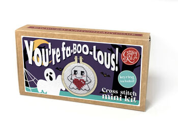 You're Fa Boo Lous! Halloween Mini Matchbox Cross Stitch Kit, 3 of 3