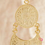 Matt Gold And Silver Plated Detailed Statement Earrings, thumbnail 5 of 10