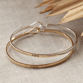 Fafo Brass Bangle, Strength And Courage Gift, Divorce Gift, Gift For Friend, 2 of 12