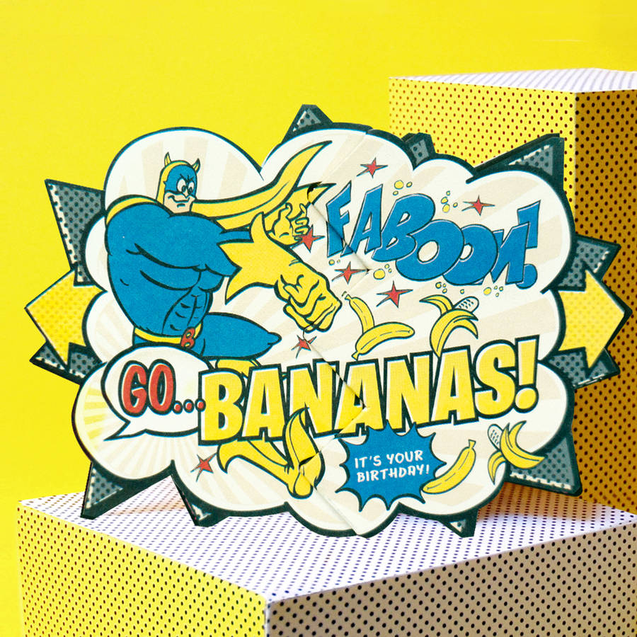 Bananaman Beano Surprise Comic Cracker Card, 1 of 3