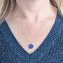 The Circle Lapis Lazuli Necklace, Silver, thumbnail 5 of 8