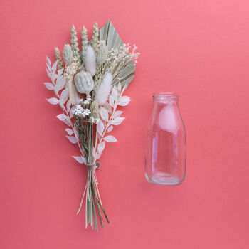Dried Flower Posie + Vintage Bottle Vase Gift Set, 7 of 9