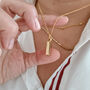 Solid Bar Drop Necklace, thumbnail 3 of 4