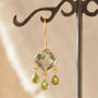 Amethyst And Peridot Gold And Silver Dangly Earrings, thumbnail 4 of 11