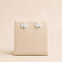 Sterling Silver Shamrock Stud Earrings, thumbnail 3 of 6