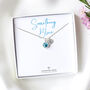 Something Blue Wedding Necklace – Sterling Silver Initial And Aquamarine Gift For Bride, thumbnail 4 of 7