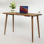 Dylan Desk Simple Mid Century Solid Wood Desk, thumbnail 2 of 8