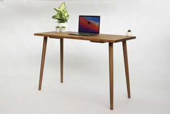 Dylan Desk Simple Mid Century Solid Wood Desk, 2 of 8