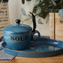 Blue Soup Bowl And Plate With Spoon In Gift Box, thumbnail 1 of 4