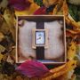 Coral White Face Bamboo Watch With Leather Strap, thumbnail 6 of 8