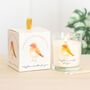 Robin Remembrance Cranberry And Clove Candle, thumbnail 1 of 2