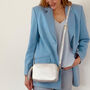 Silver Leather Crossbody Bag, thumbnail 6 of 6