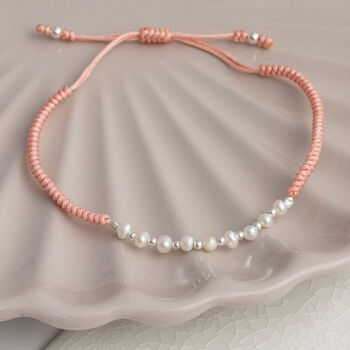 Sterling Silver Pearl Friendship Bracelet, 6 of 12