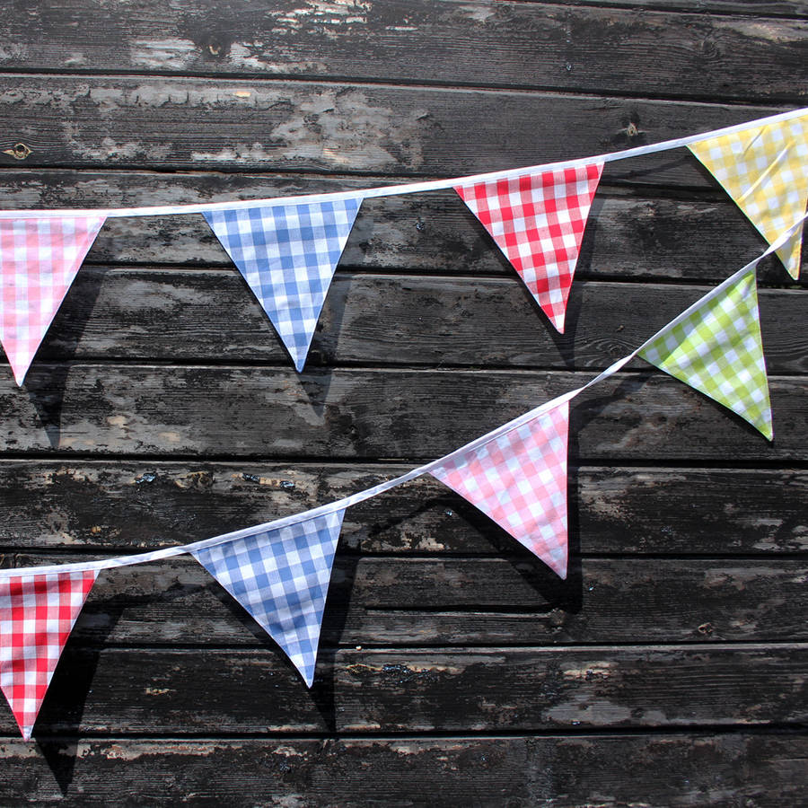 gingham bunting  by the cotton bunting  company 