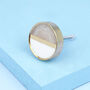 G Decor Lunar Crest White And Gold Two Tone Door Knob And Pull Handle, thumbnail 1 of 3