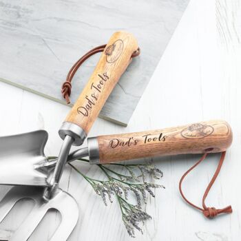 Personalised Luxe Silver Trowel And Fork Set, 5 of 5