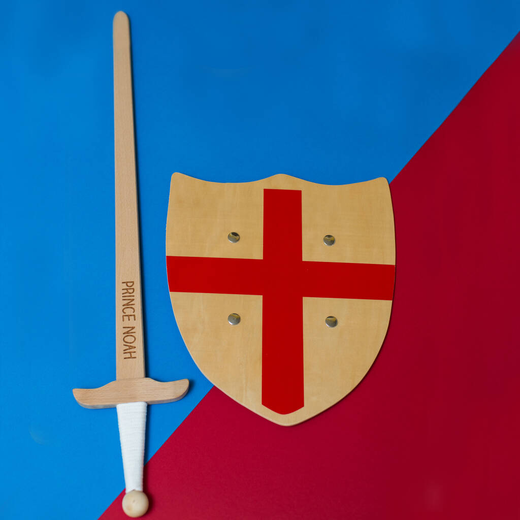 Image of Personalised Medieval Sword And Shield Set