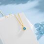 Sterling Silver Aquamarine Blue Cz Bubble Pendant Necklace, thumbnail 7 of 12