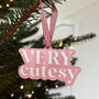 Very Demure Mindful Cutesy Christmas Tree Decoration, thumbnail 2 of 4