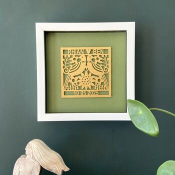 Custom Framed Artwork With Names And Date, 4 of 8