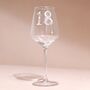 Personalised Floral Milestone Birthday Wine Glass, thumbnail 6 of 7