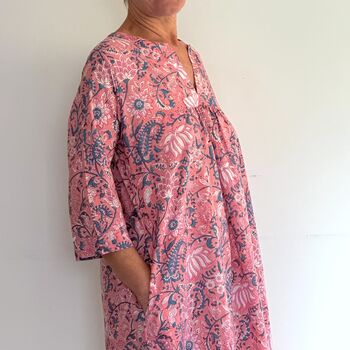 Kaftan Florence Nightdress In Juliet Print, 3 of 7