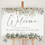 Whimsical Barn Wedding Welcome Board, thumbnail 1 of 2