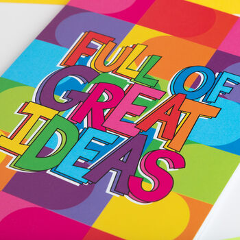 Full Of Great Ideas Colourful A5 Notebook, 4 of 10