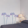 Agapanthus Two Layer Flower Stencil, thumbnail 3 of 5