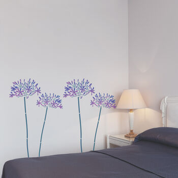 Agapanthus Two Layer Flower Stencil, 3 of 5