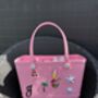 Large Summer Crocbagg And Name Initial Charm, Multipurpose, Beach, Travel, Shopping, thumbnail 1 of 11