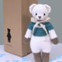 Hand Knitted Personalised Polar Bear Teddy, thumbnail 1 of 12