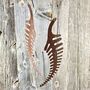 Rusty Fern Frond Hanging Garden Decoration, thumbnail 1 of 3