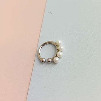 Sterling Silver Pearl Ear Cuff, 4 of 5