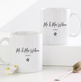 Personalised Hubby And Wifey Mug Set, 2 of 4