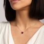 Red Druzy Crystal 925 Sterling Silver Necklace, thumbnail 1 of 3