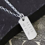 Sterling Silver Solid Dog Tag Necklace, thumbnail 1 of 7