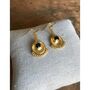 Egon Gold Plated Onyx Earrings, thumbnail 3 of 5