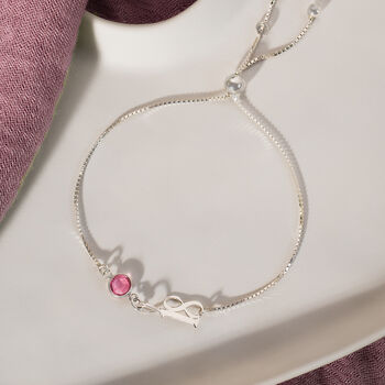 Sterling Silver 18th Birthday Birthstone Bracelet, 2 of 10